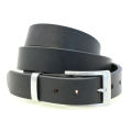 Reversible snap on buckle leather belt